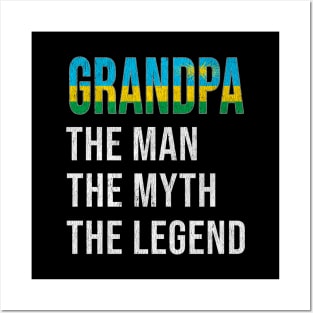 Grand Father Rwandan Grandpa The Man The Myth The Legend - Gift for Rwandan Dad With Roots From  Rwanda Posters and Art